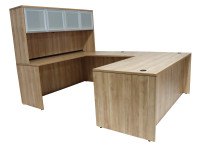 U Shaped Desk with Hutch