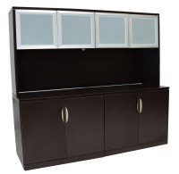 Credenza Storage Cabinet with Hutch