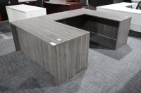 Gray U Shaped Desk Shell