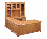 U-Shape Montebello Series Computer Workstation Desk with Hutch