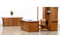 Kuebler Series Desk with Credenzas and Hutch