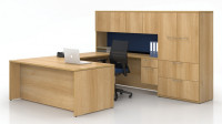 U Shaped Executive Desk with Storage