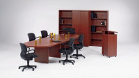 Racetrack Conference Table with Panel Base