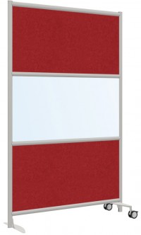 Rolling Free Standing Office Partition Panel - 49 x 78