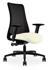 Black Copper Mesh Antimicrobial Office Chair w/ Silvertex Cream Seat