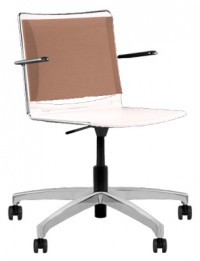 Copper Mesh Office Task Chair w/ White Poly Seat