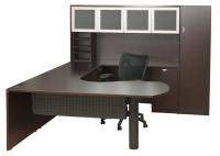 Peninsula Desk with Hutch and Tower Storage