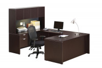 U Shaped Desk with Hutch