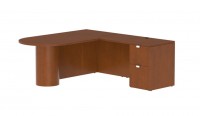 L Shaped Peninsula Desk with Drawers