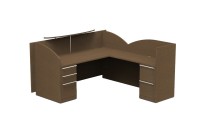 L Shaped Reception Desk with Drawers