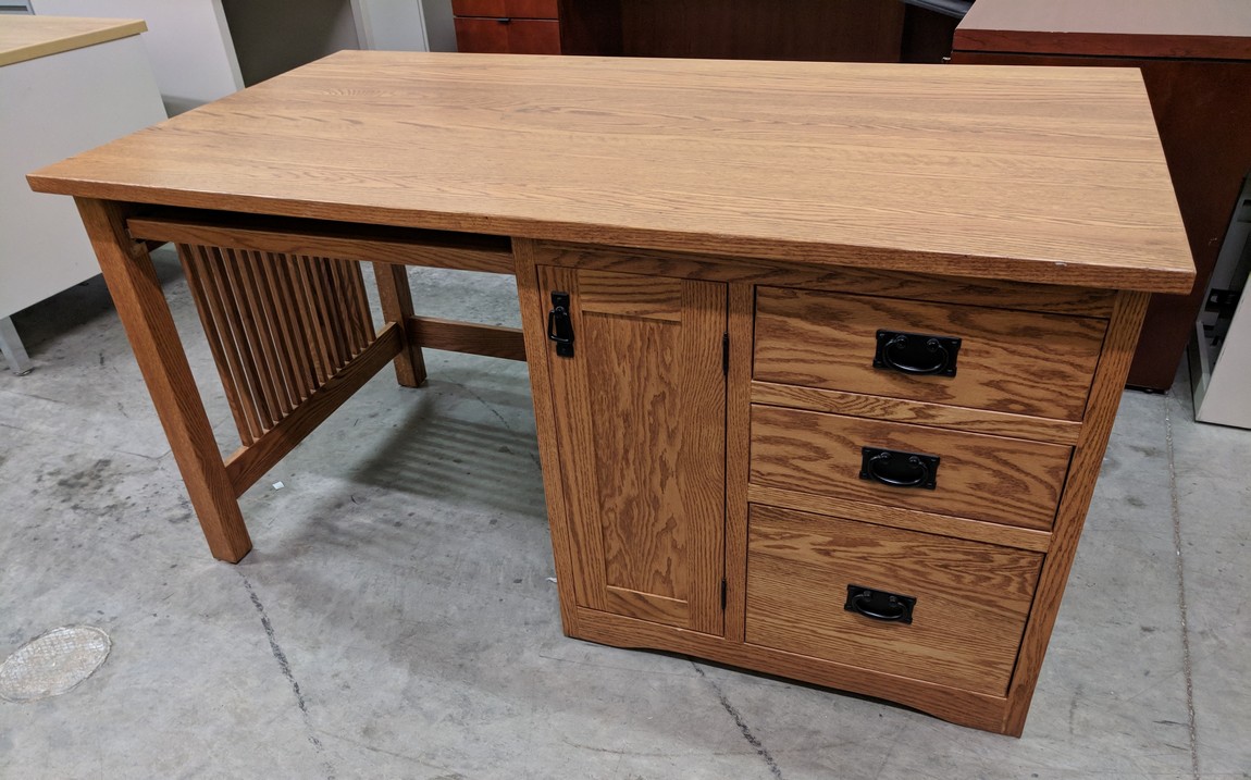 Solid Wood Oak Desk with Drawers Madison Liquidators