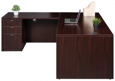 L Shaped Desk with Drawers