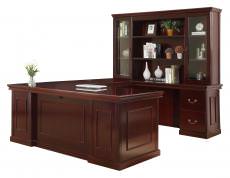 U Shaped Executive Desk with Hutch