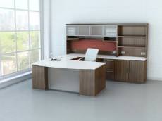 U Shaped Desk with Storage