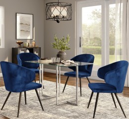 Modern Industrial Glass Table 