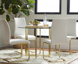 Modern Industrial Glass Table 