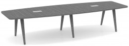 Wooden Leg Boat Shaped Conference Table