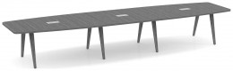Wooden Leg Boat Shaped Conference Table
