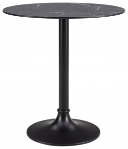 Mid-Century Modern Faux Marble Low Pedestal Table