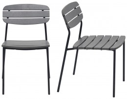 Modern Industrial Patio Chair - Set of 2