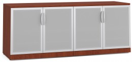 Bowfront Desk and Credenza Set
