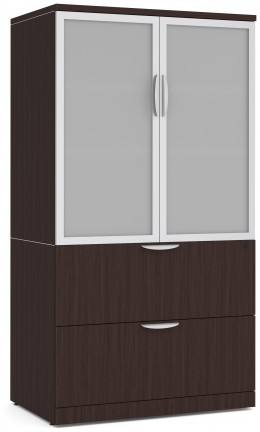 Lateral File with Storage Cabinet Top