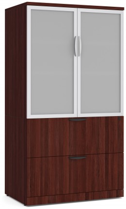 Lateral File with Storage Cabinet Top