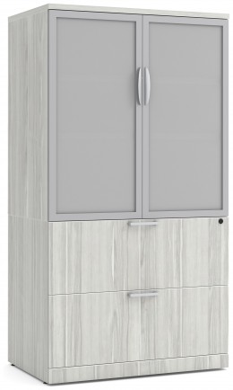 Lateral File with Storage Cabinet Top