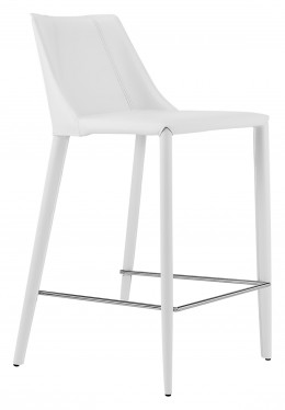 Minimalist Leather Counter Stool