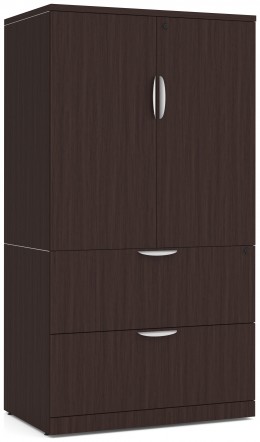 Lateral File with Storage Cabinet Top