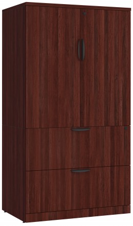 Lateral File with Storage Cabinet Top
