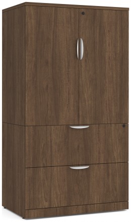 Lateral File with Storage Cabinet Top