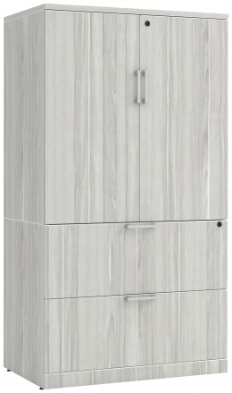 Lateral File with Storage Cabinet Top