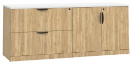 Rectangular Desk and Credenza Set