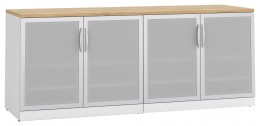 Office Storage Credenza with Glass Doors