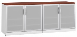 Office Storage Credenza with Glass Doors