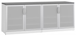 Office Storage Credenza with Glass Doors