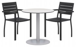 Boat Shaped Conference Table with Brushed Metal Base