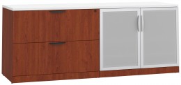 Office Storage Credenza with Glass Doors