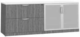 Office Storage Credenza with Glass Doors