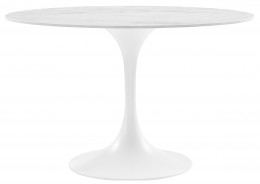 Mid-Century Pedestal Large Round Table 