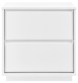 Modern Glossy Side Table with Drawers