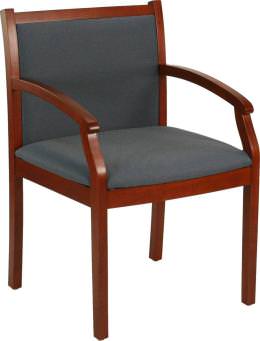 Wood Frame Guest Chair with Padded Seat and Back