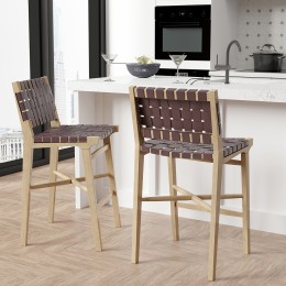 Modern Crosshatched Counter Stool