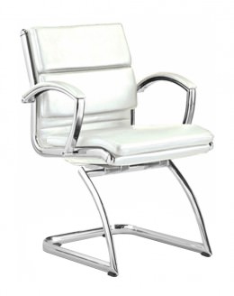 Leather Guest Chair with Arms - Livello Series