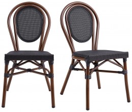 Contemporary Faux-Wood Chair - Set of 2 