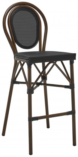 Contemporary Faux-Wood Bar Stool