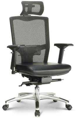 Mesh Back Task Chair with Headrest - Argento