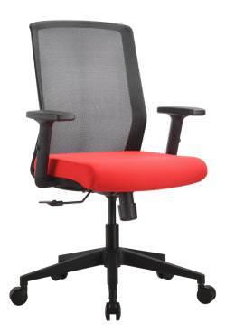 Mesh Back Task Chair with Red Seat Cover - Concetto