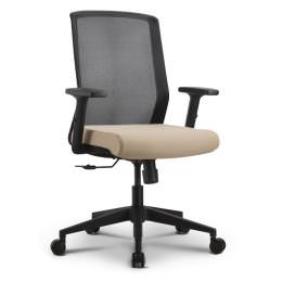 Mesh Back Task Chair with Tan Seat Cover - Concetto